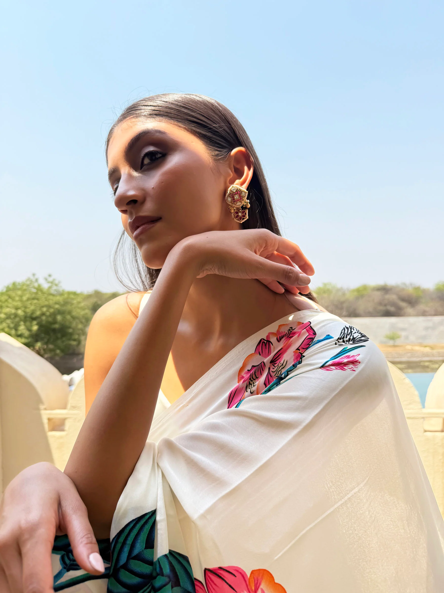 Alankrita basra Pearl SP Polki Earrings - Image 4