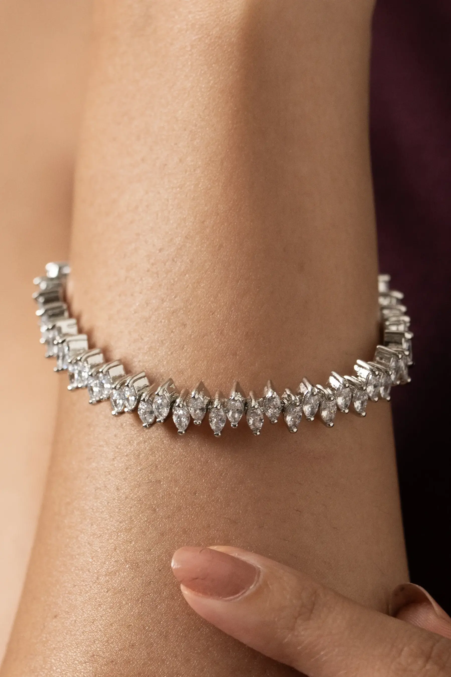 Baguette Row Cuff Bracelet - Image 2
