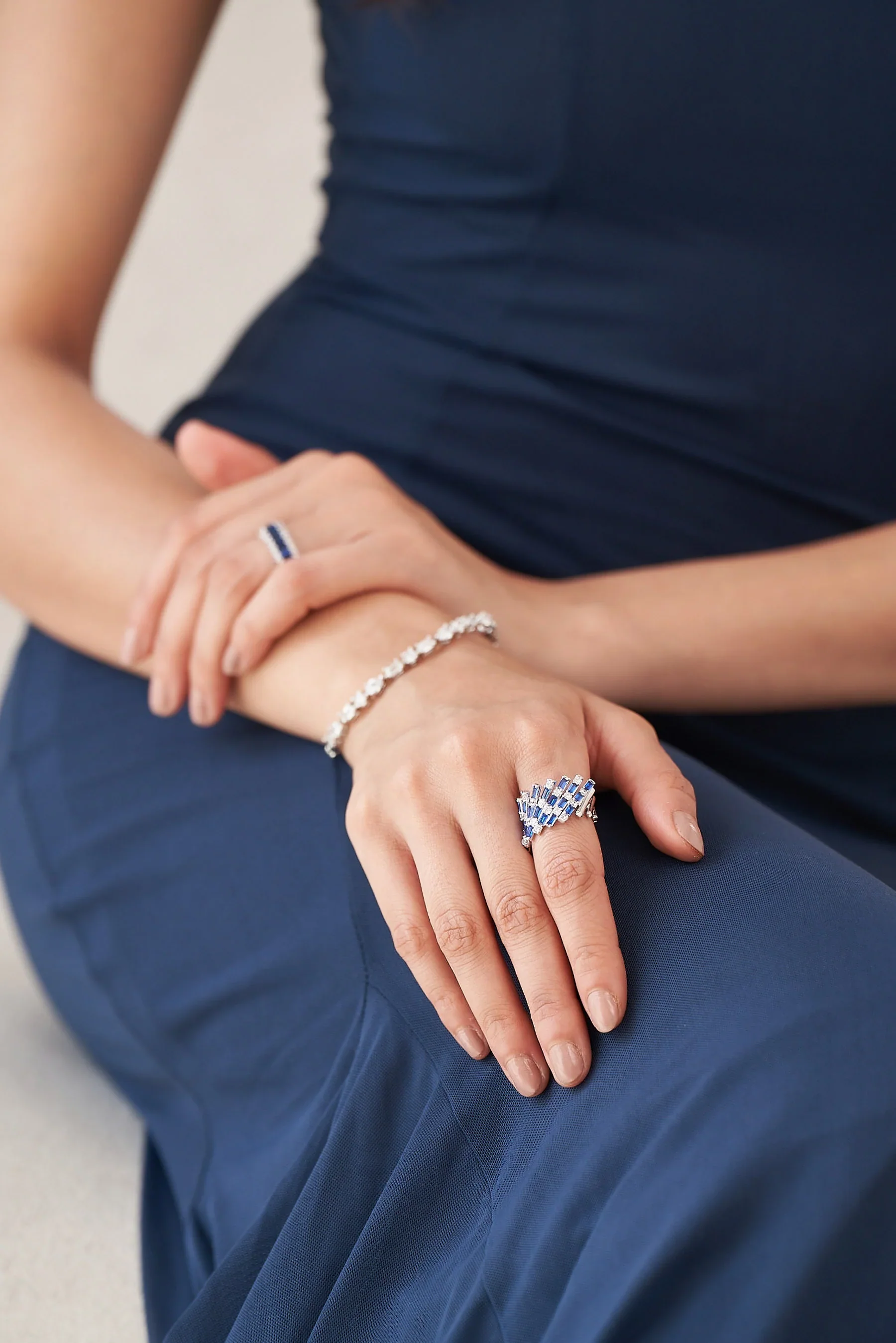 Blue Balance Diamond Ring - Image 4