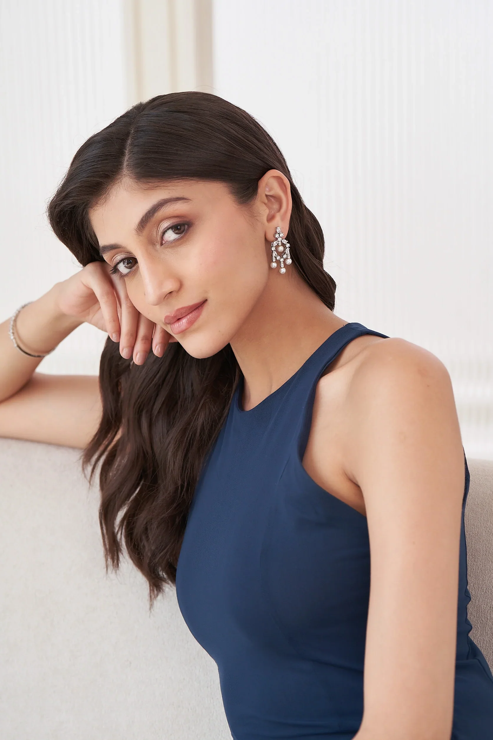 Classic Diamond Drop Earrings - Image 3