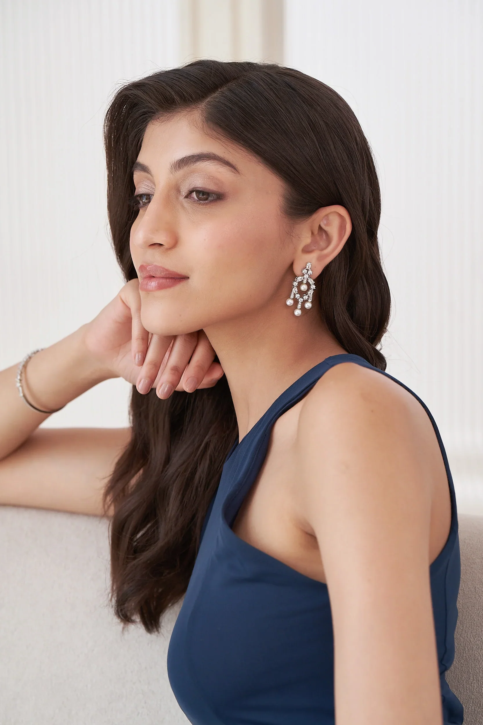 Classic Diamond Drop Earrings - Image 6