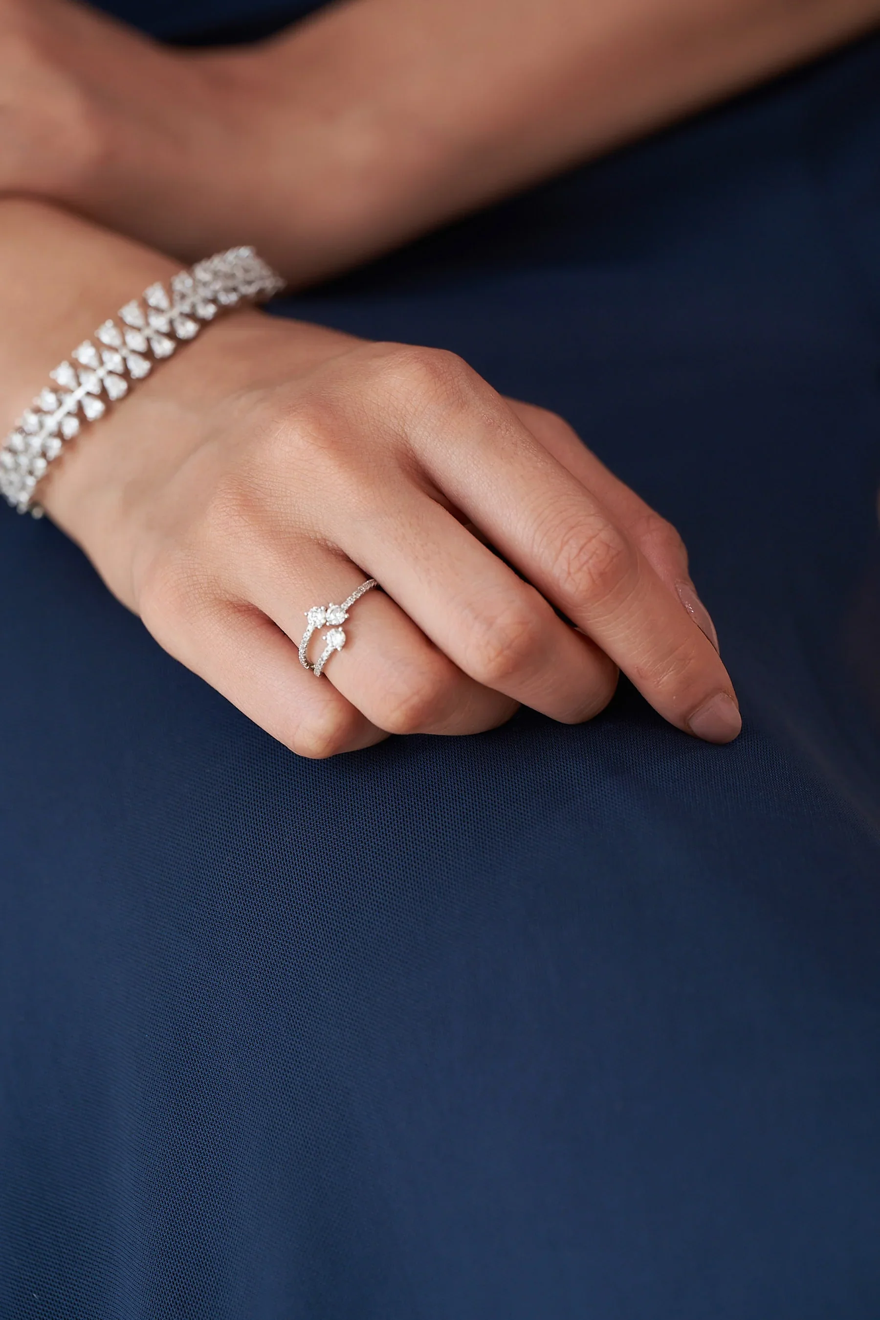 Crisscross Diamond Ring - Image 3