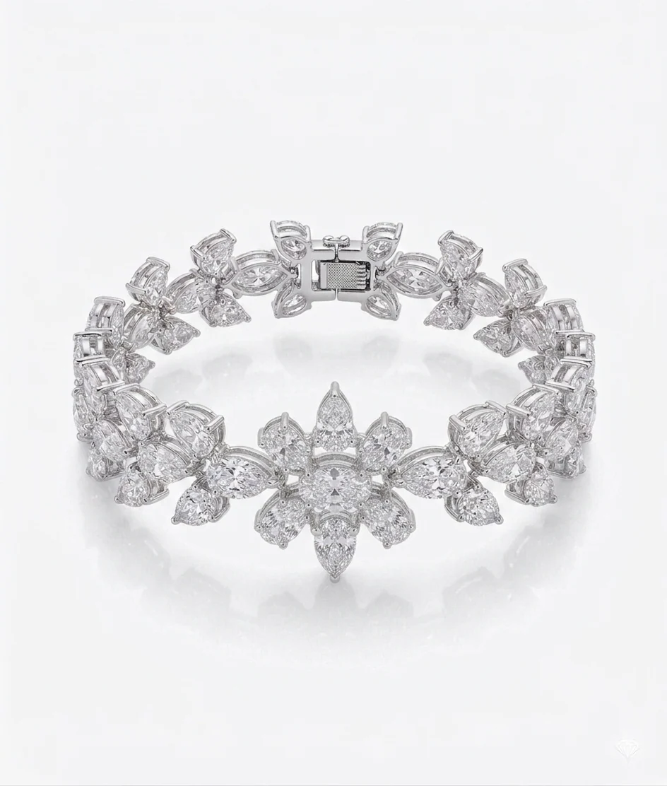 Daisy Cluster Diamond Bracelet