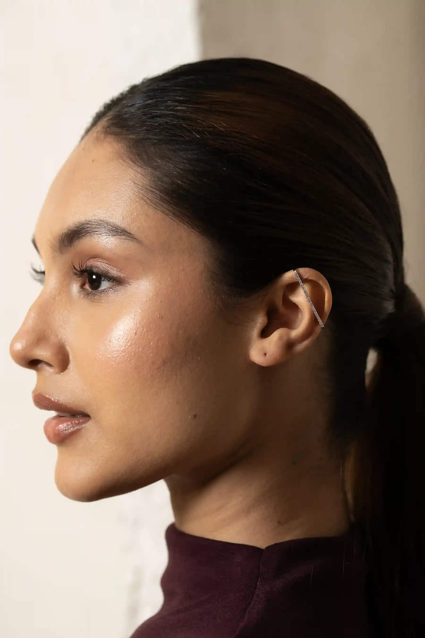Diamond Climber & Pearl Stud Ear Set - Image 2