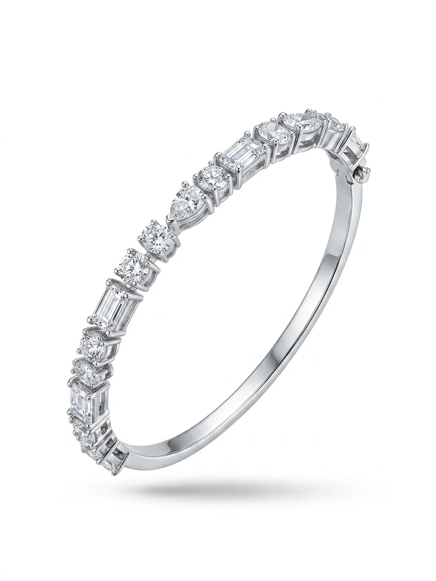 Multi-Shape Cluster Eternity Bracelet