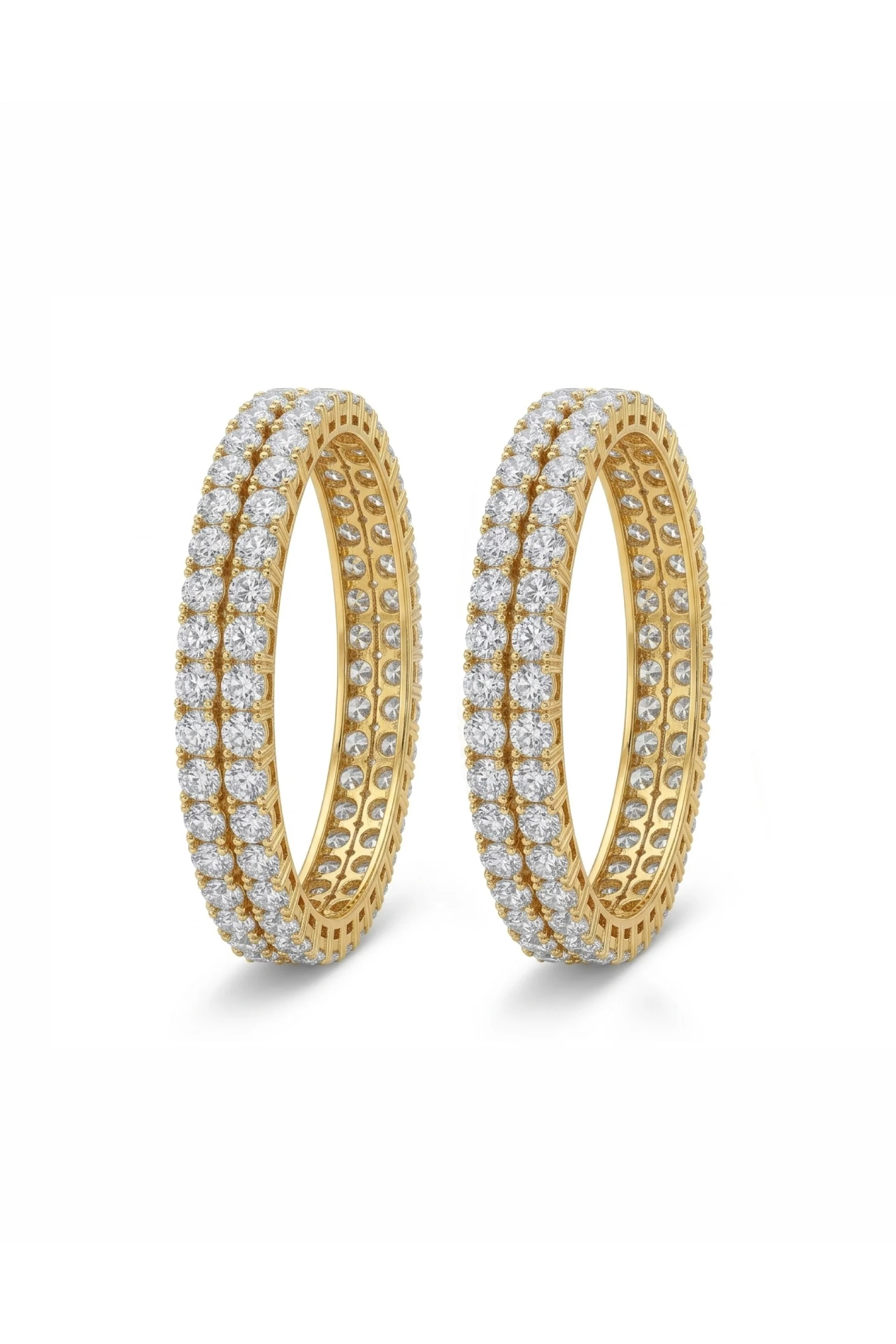 Golden Shimmer Zircon Bangles