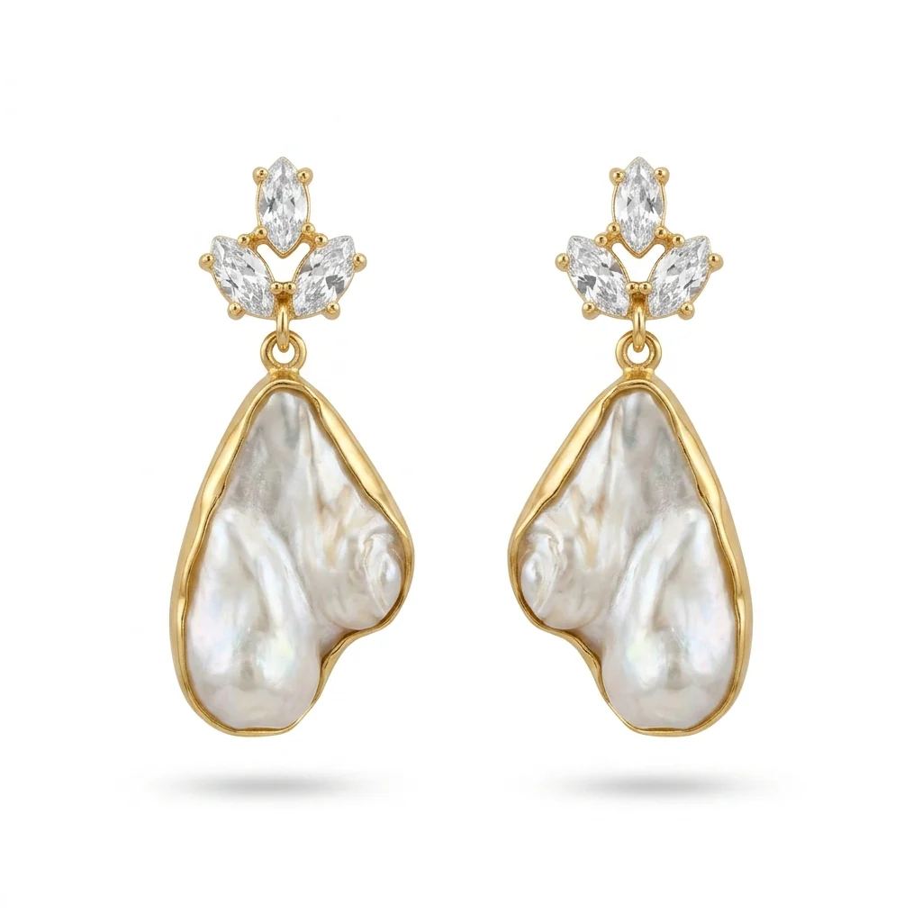 Baroque Pearl Drop Earrings