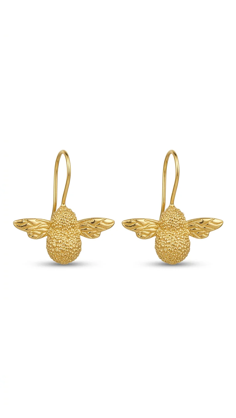 Honeybee Muse Sculptural Drop Earrings