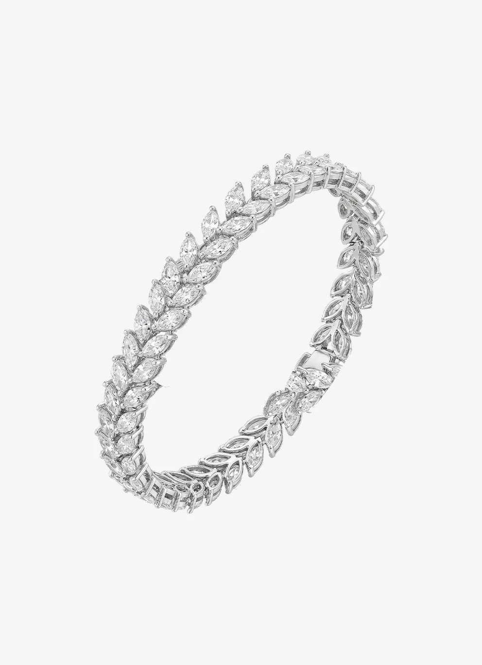 Leaf Motif Diamond Bracelet