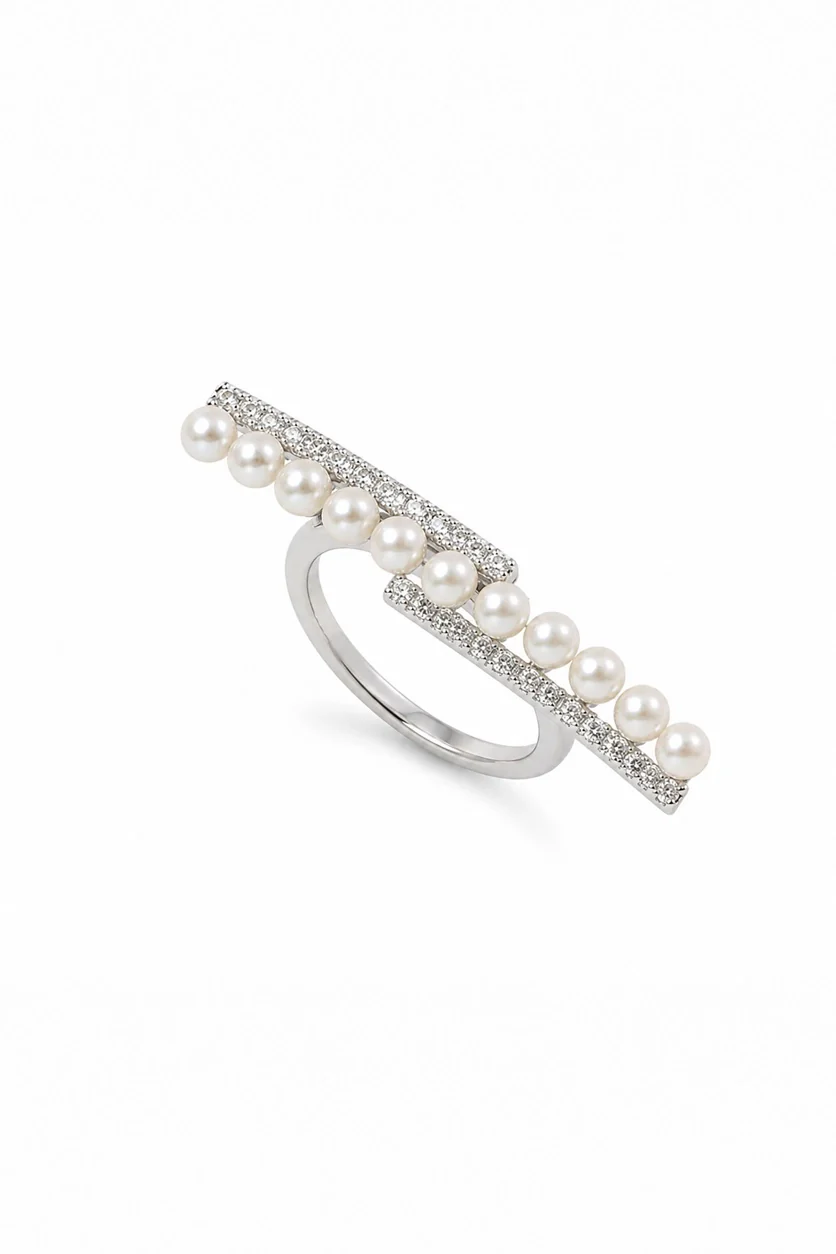 Linear Pearl Ring