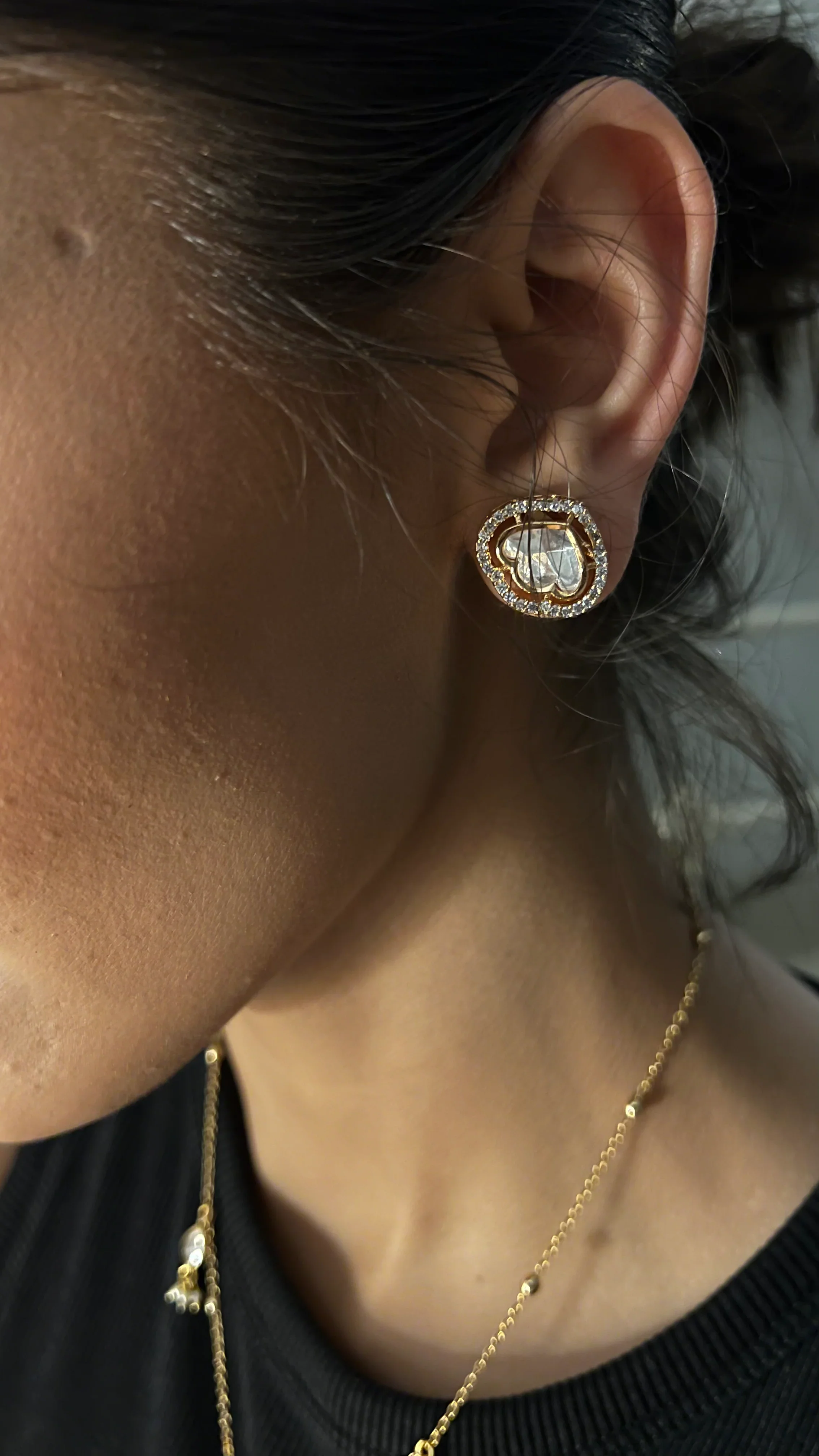 Manjari Delicate Necklace Set - Gold Plated - Image 3