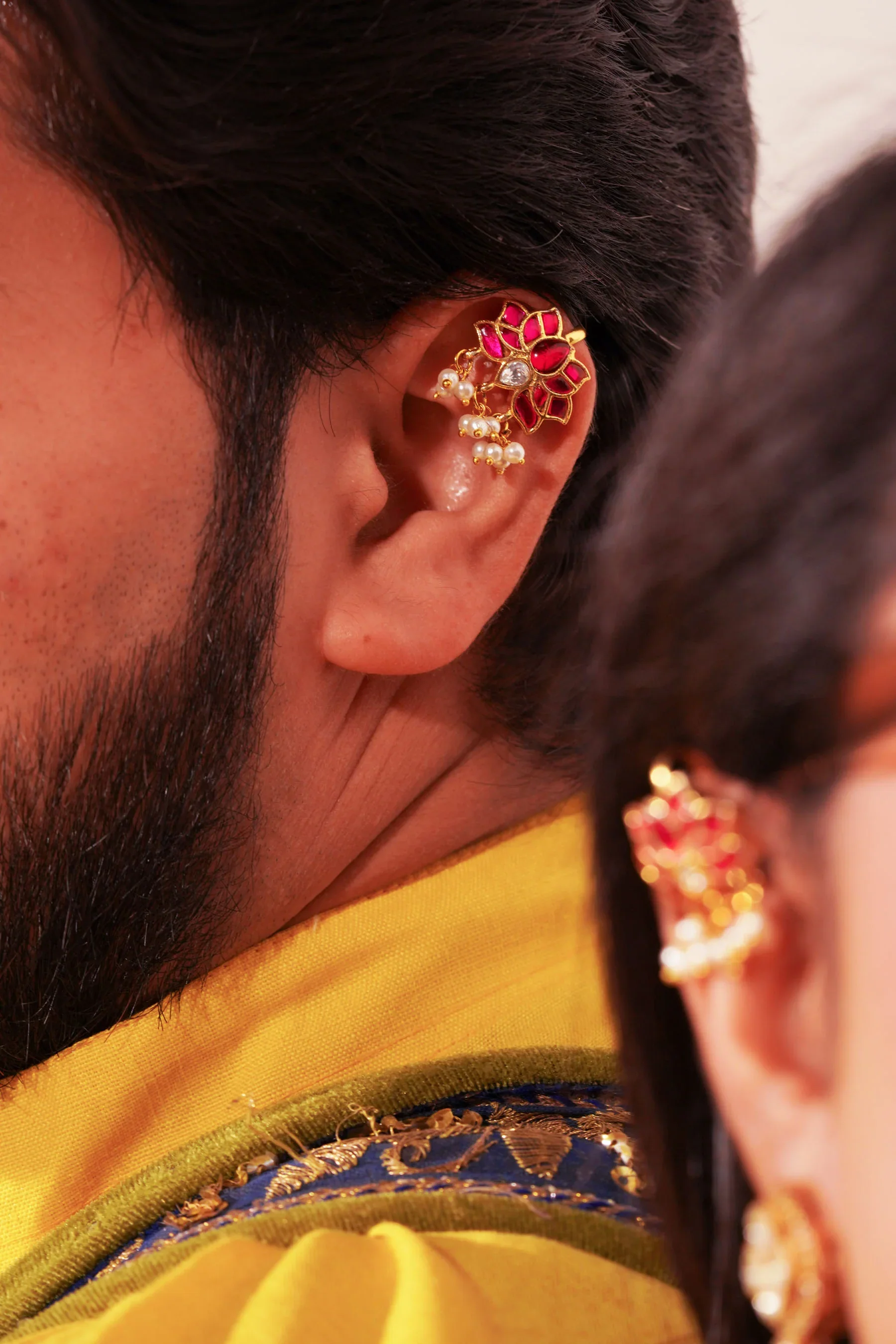 Meher Polki and Meena Earrings - Image 3