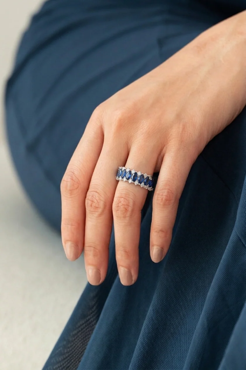 Modern Line Diamond Ring - Image 2