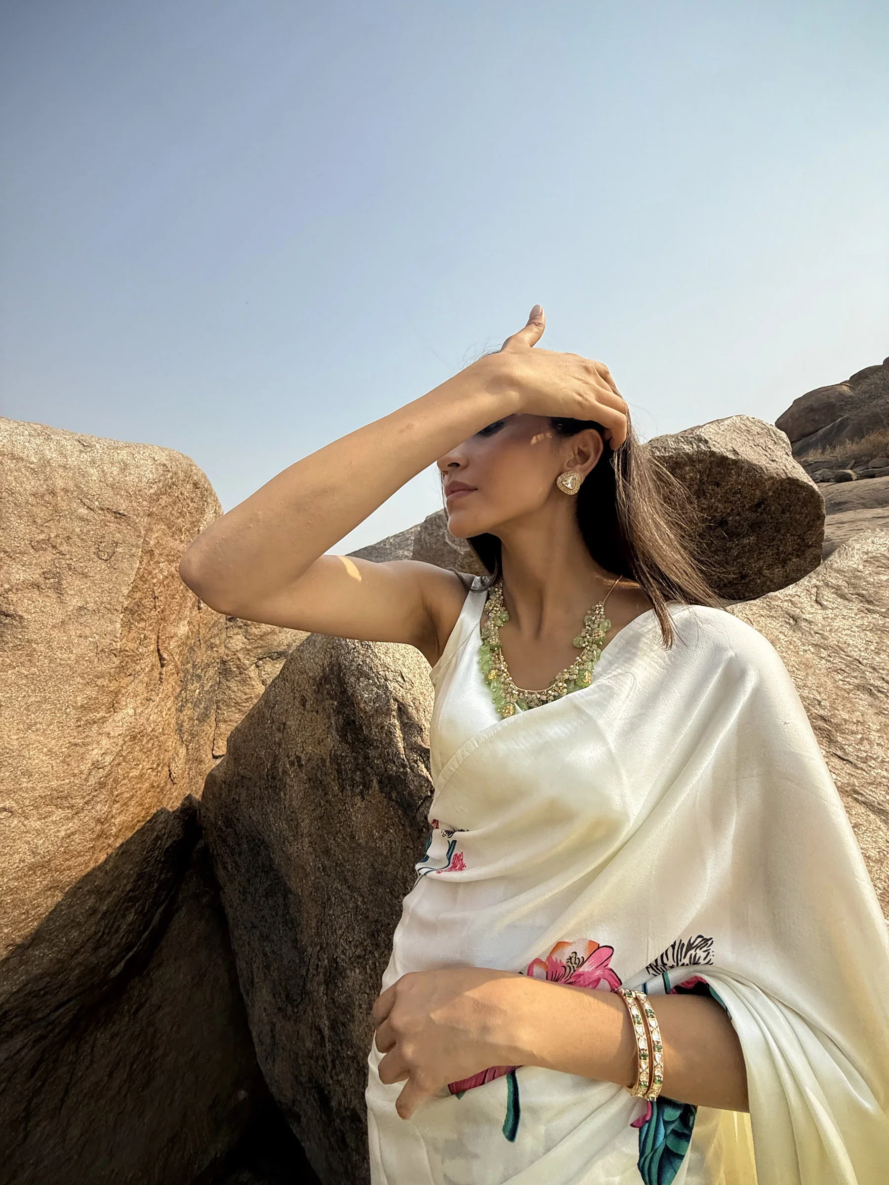 Moksha Geometric SP Polki Earrings - Image 3