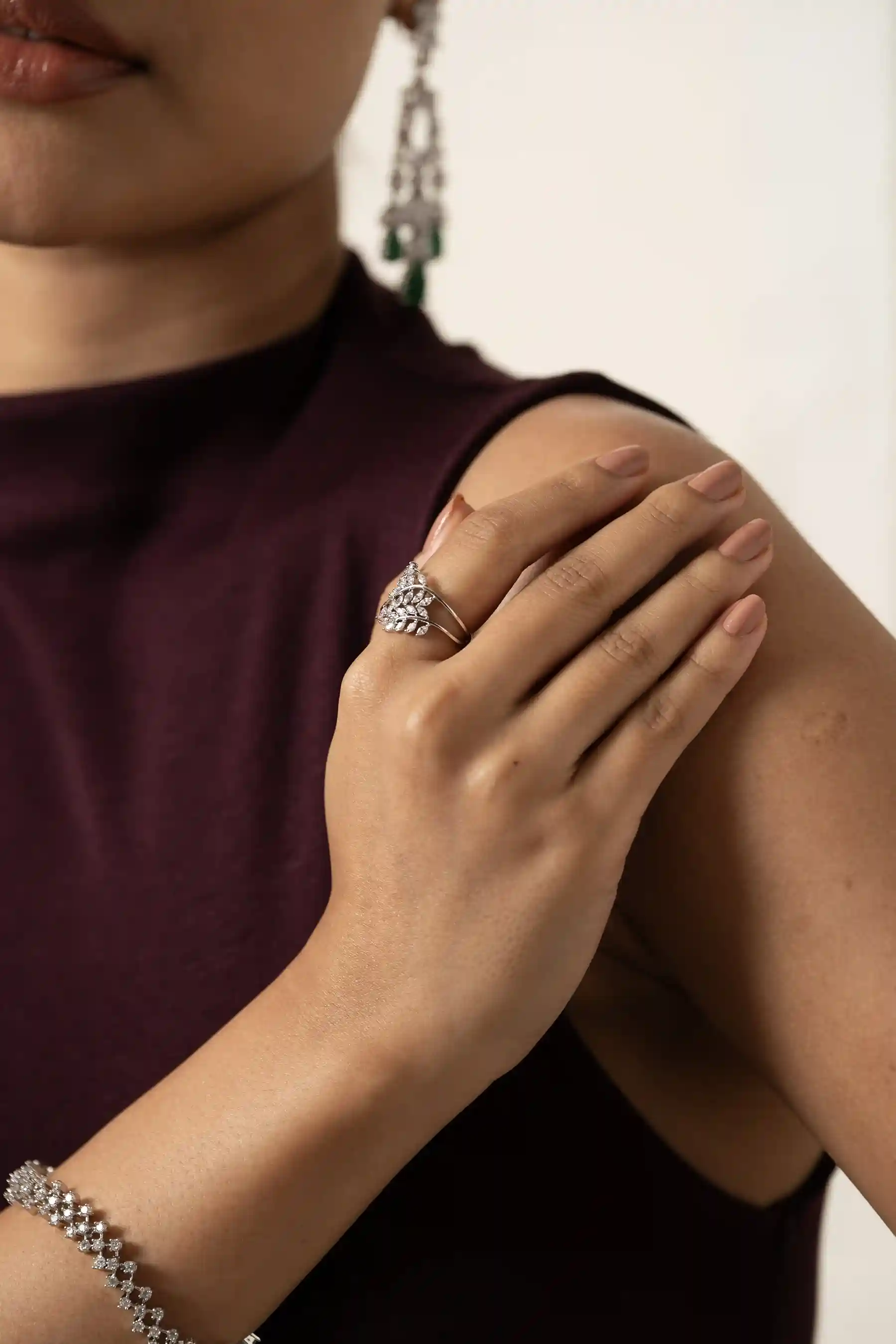Pear Diamond Nest Ring - Image 4