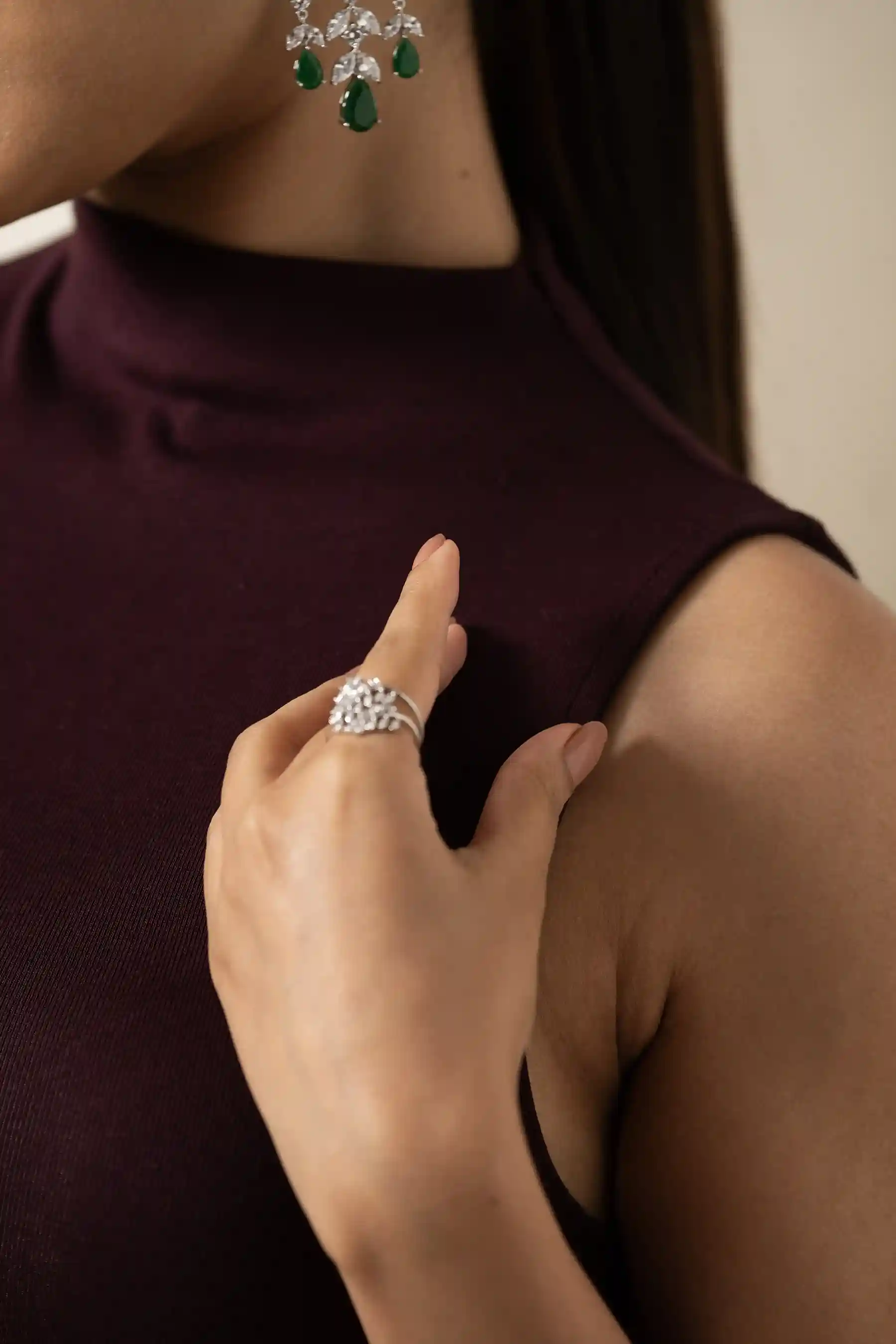 Pear Diamond Nest Ring - Image 6