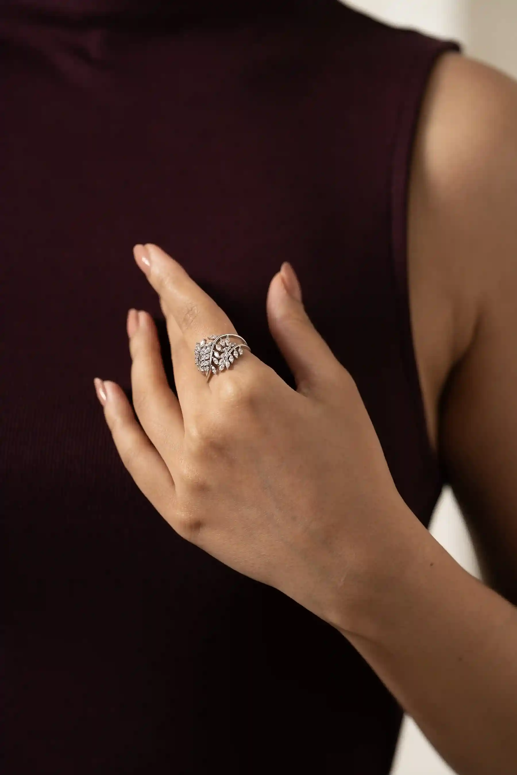 Pear Diamond Nest Ring - Image 7