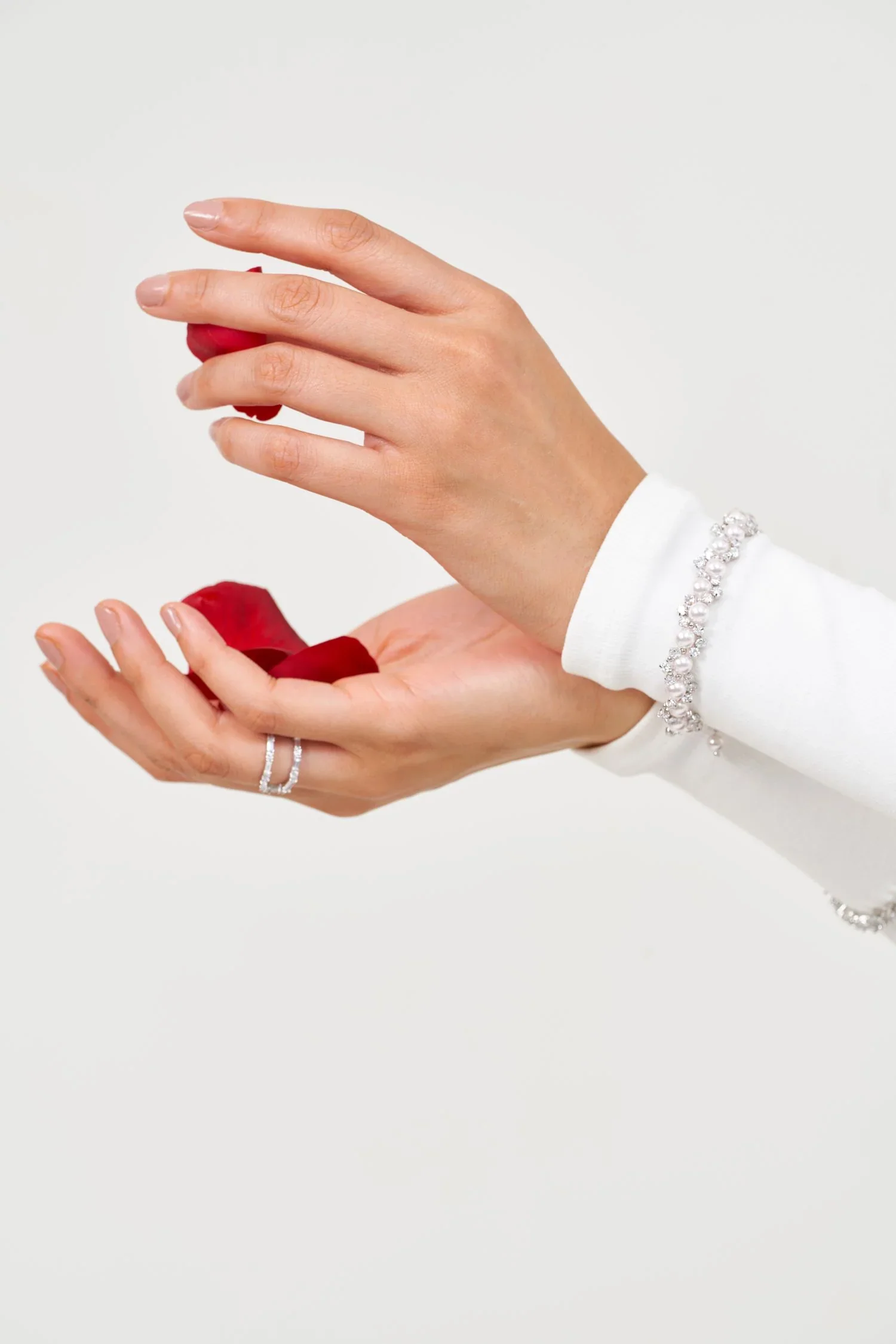 Petals & Pearls Diamond Bracelet - Image 5
