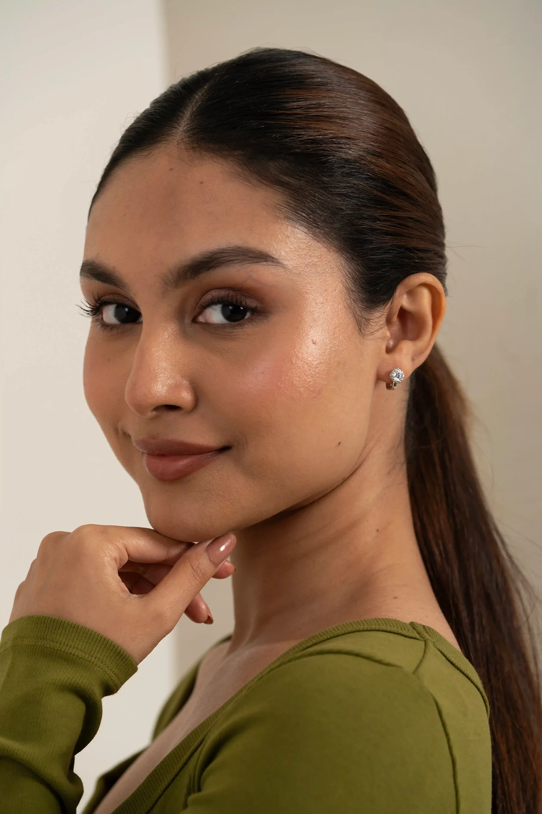Round Diamond Solitaire Studs - Image 4