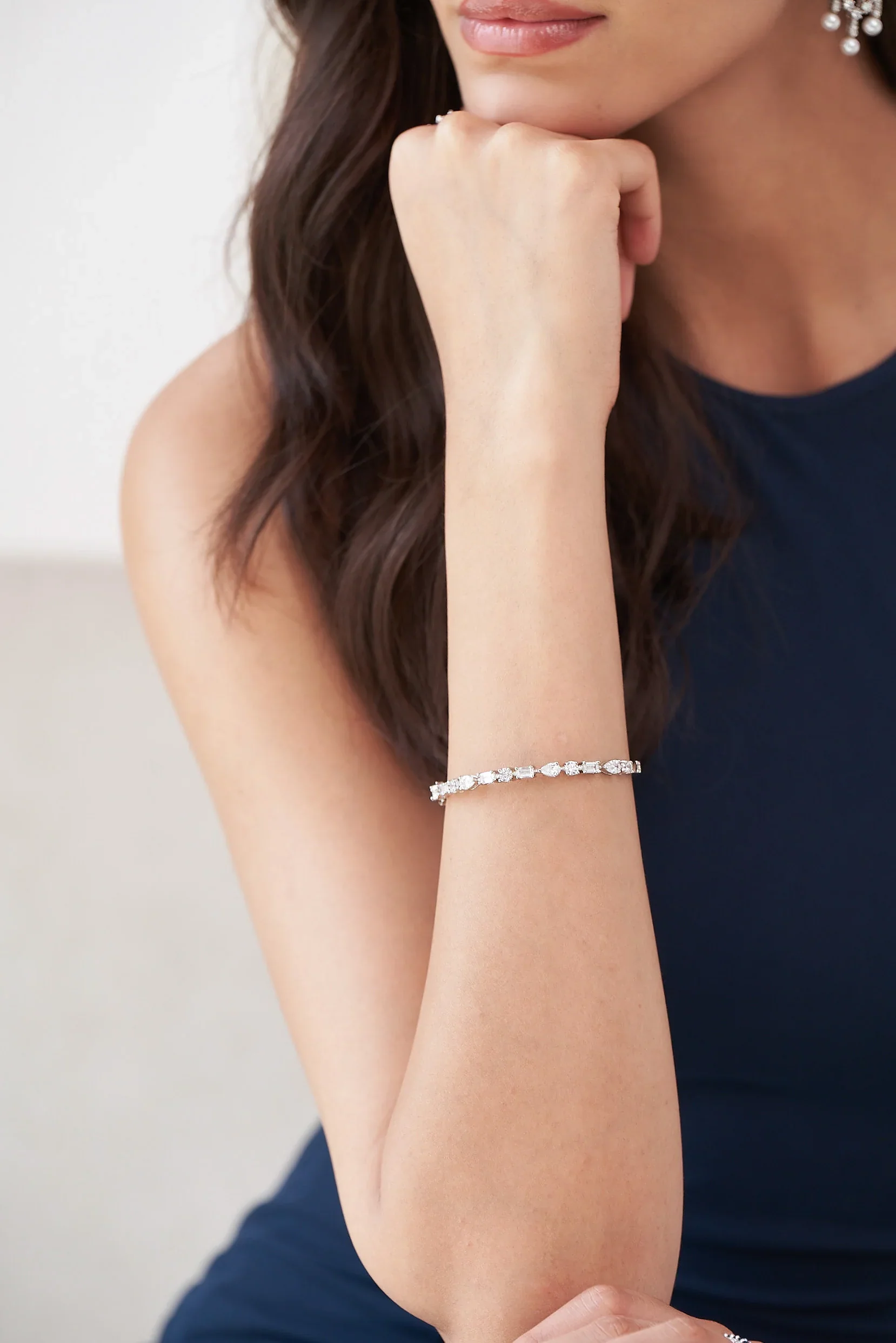 Sleek Diamond Chain Bracelet - Image 3