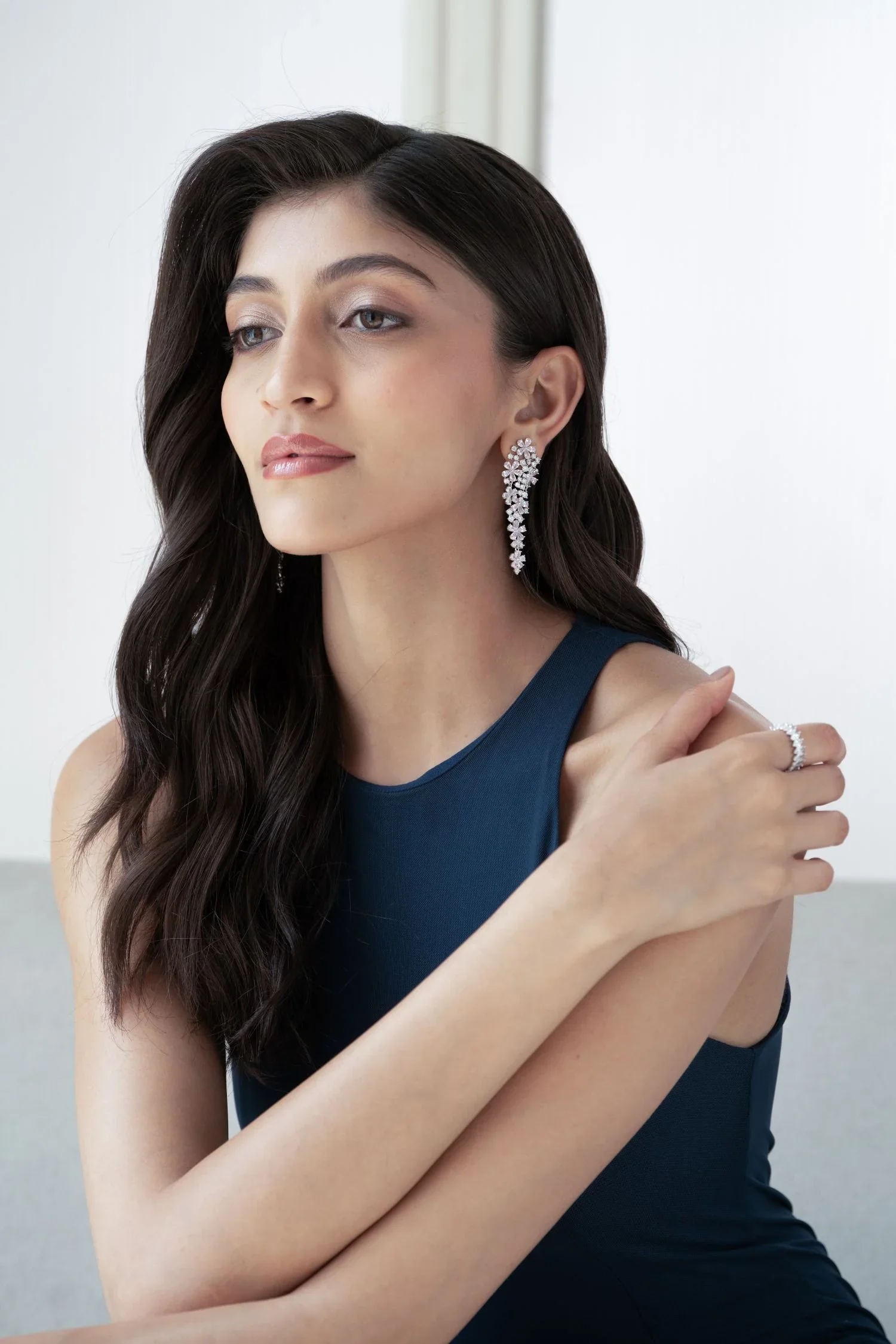 Soft Rebellion Pink Diamond Earrings - Image 3