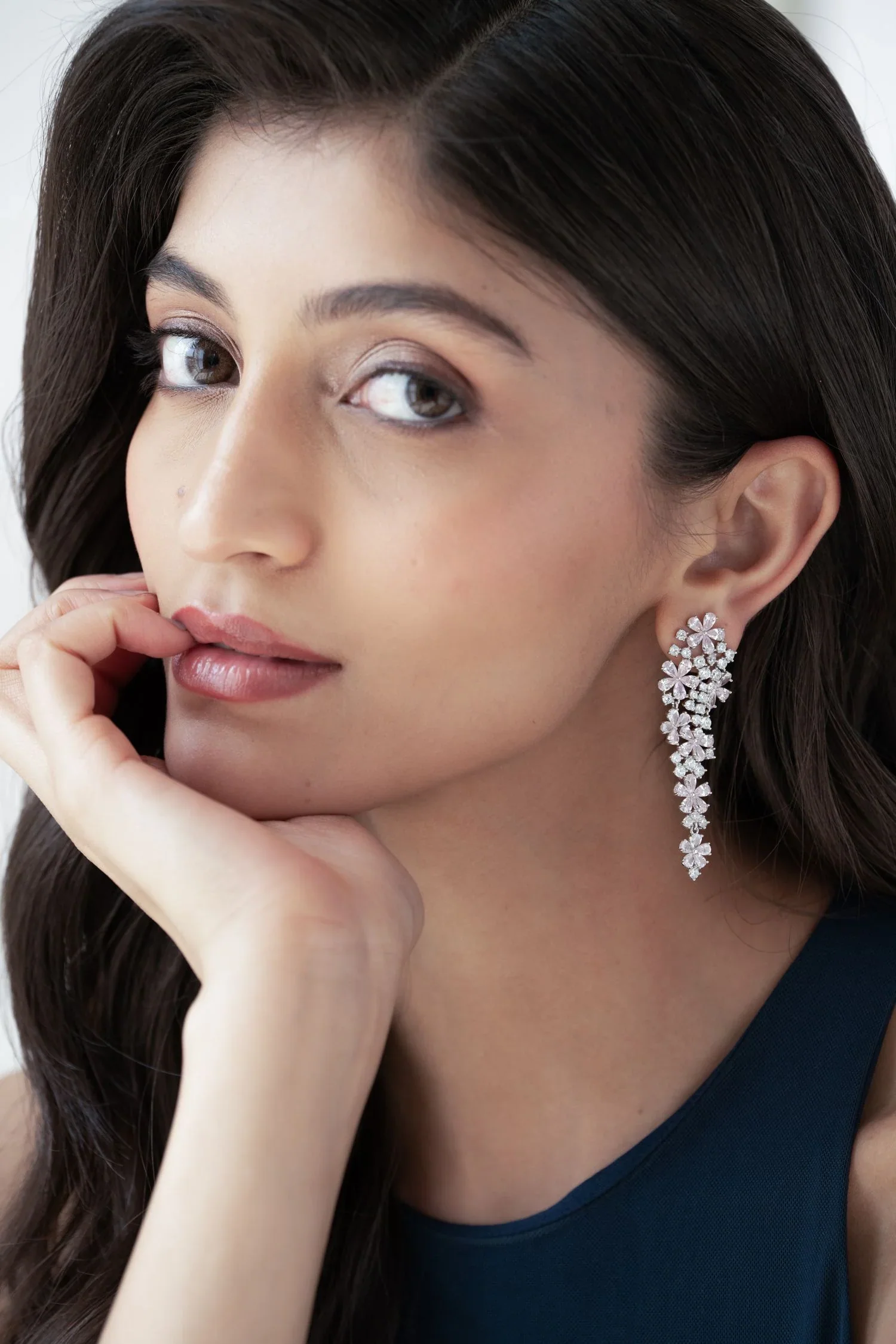 Soft Rebellion Pink Diamond Earrings - Image 5