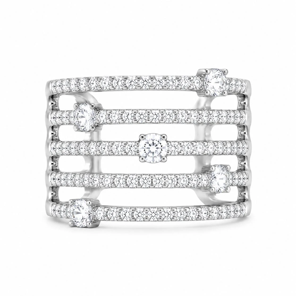 Starlight Multi-Band Diamond Ring