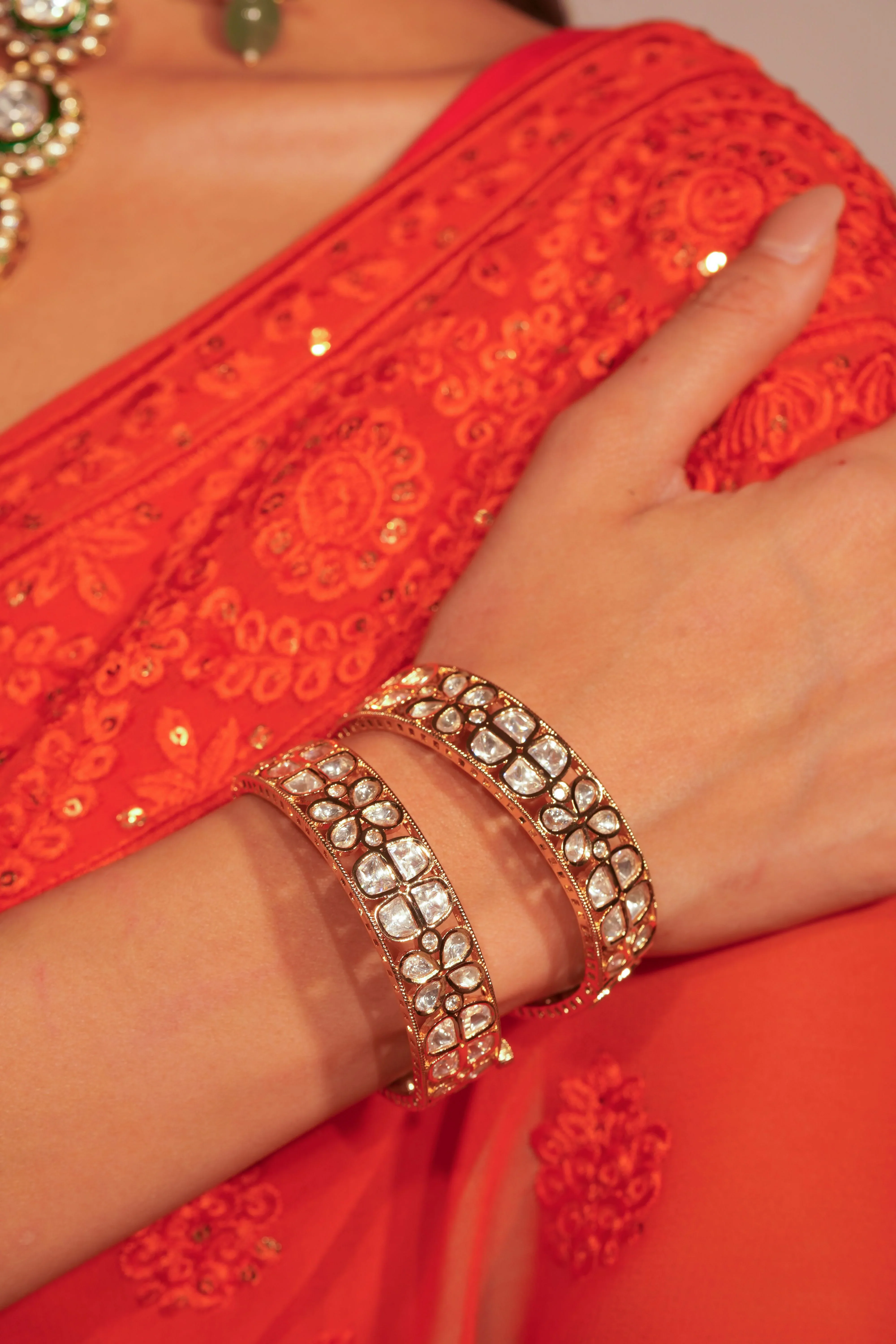Vira Polki Stone Bangles - Image 4